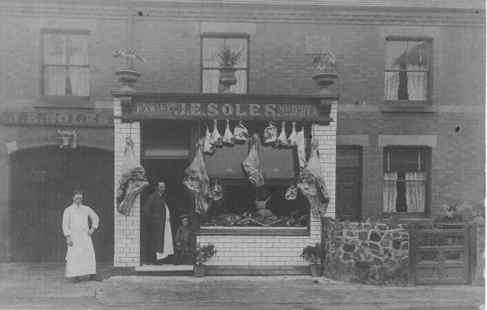 JE Soles butchers shop at Wilnecote, near Tamworth