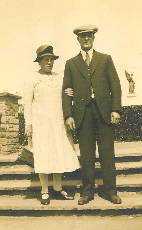 Charles Joseph Sole with his wife Rhoda Disher (b: 18 May 1886)&nbsp;taken&nbsp;the early 1950s