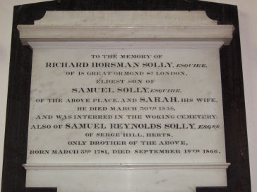 A memorial to Richard Horsman SOLLY