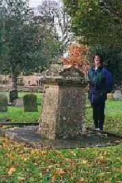 The grave of Noble Edden which stands in the churchyard of St Mary's Church, Thame.