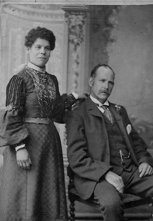 Freds grandfather John Overall with his wife Annie Maria (nee Jude) after their marriage, December 1900