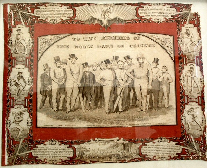 Thomas Sewell (second from the right), a professional cricketer, born 5th May 1806 in Mitcham, Surrey