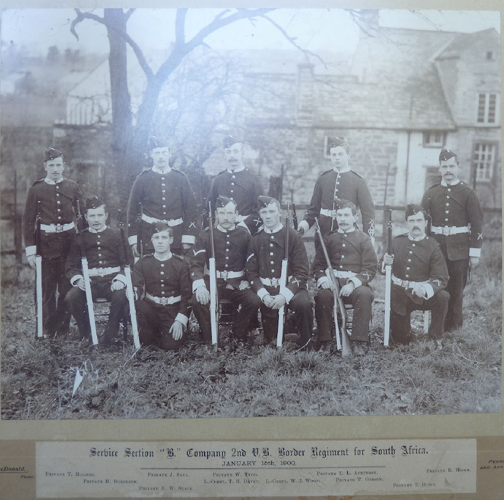 Service Section B company 2nd V.B. Border Regiment for South Africa. January 15th 1900