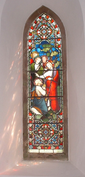 A memorial window in Jesus Church, Troutbeck, representing �Christ�s charge to Peter�, has the inscription �In memory of Rev William Sewell 40 years vicar of Troutbeck who died 31 July 1869 aged 88. This window is placed as a token of filial affection by his son Robert Sewell�.