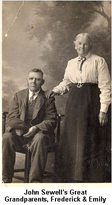 John Sewells Great Grandparents, Frederick & Emily Sewell